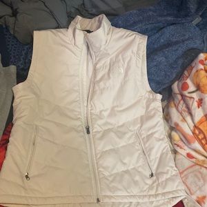 White north face vest